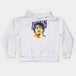 justin jefferson art Kids Hoodie